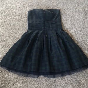 Strapless Plaid Dress
